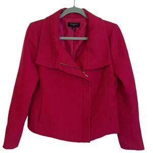 Talbots Petites Pink Wool Blend Moto Jacket‎ Size 8P